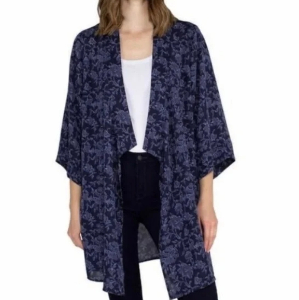 Sheer Black Kimono Robe